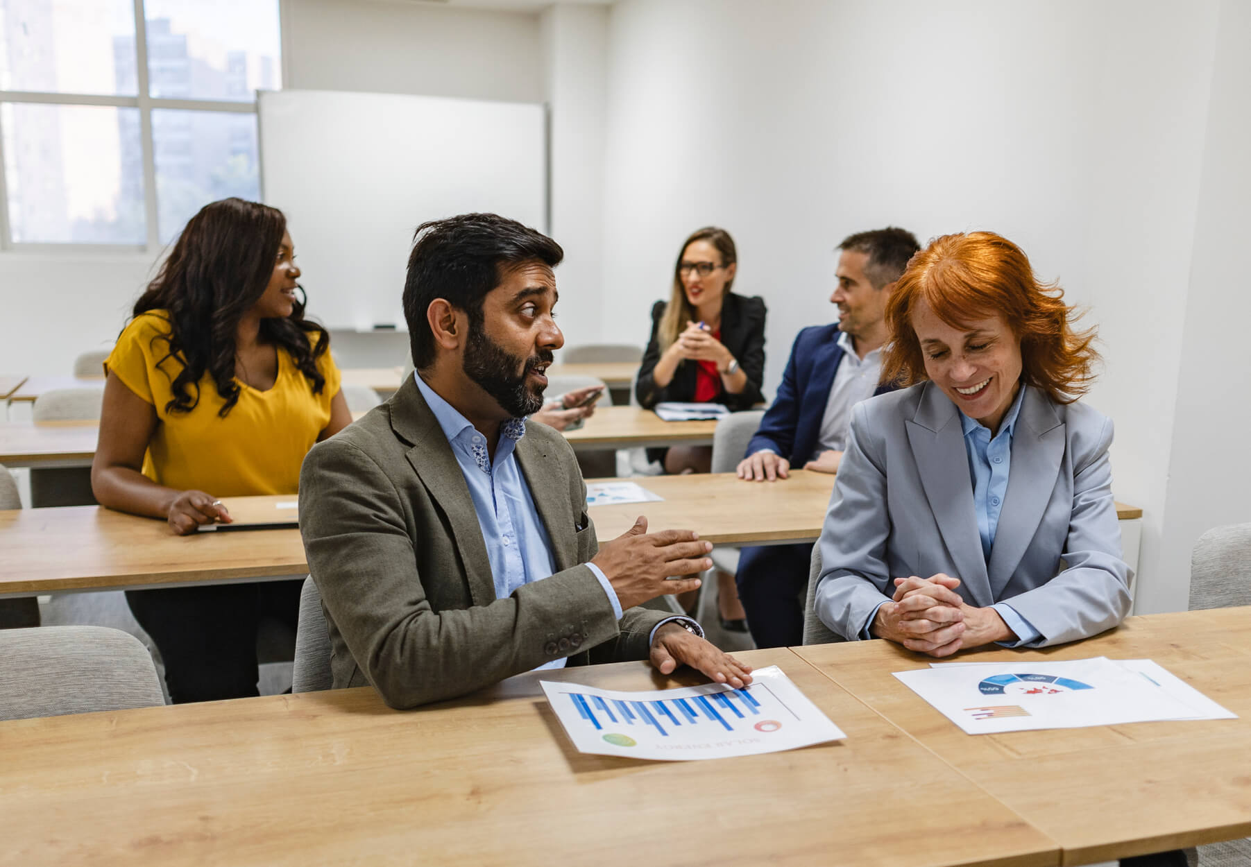 Professional instructors teaching